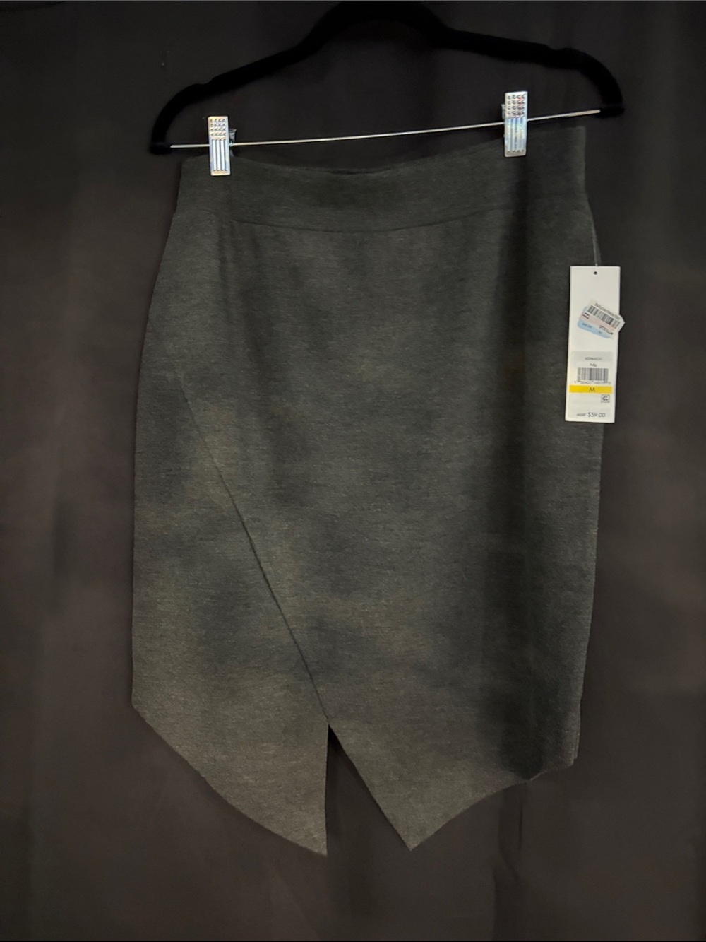 Kensie NWT Gray Asymmetric Pencil Skirt
